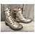 Ash Stivaletti in pelle metallizzata dorata con borchie Marrone D'oro - vista 2