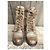 Ash Stivaletti in pelle metallizzata dorata con borchie Marrone D'oro - vista 3