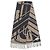 Hermès Hermes Clic Clac Cashmere Fransenstola Braun Schwarz