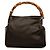 Bamboo Borsa a mano Gucci in nylon marrone con manici in bambù Marrone scuro