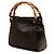 Bamboo Borsa a mano Gucci in nylon marrone con manici in bambù Marrone scuro - vista 2