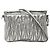 Clutch con struttura in nappa metallizzato matelassé argento Miu Miu con tracolla