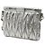 Clutch con struttura in nappa metallizzato matelassé argento Miu Miu con tracolla - vista 2