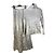 Autre Marque INTERIOR Plissee-Acetat-Set Silber Beige Grau