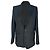Céline Celine Einreihiger klassischer Blazer aus schwarzer Wolle