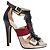 Sandali Fedora con frange di Jimmy Choo in raso multicolore