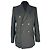 Céline Celine Doppelrevers-Blazer aus schwarzer Wolle