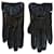Autre Marque Schwarze Pythonleder-Handschuhe  - Ansicht 1