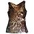 Top de seda con estampado de serpiente Roberto Cavalli con detalle de serpiente dorado Castaño Impresión de pitón Gold hardware