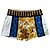 Pantaloncini stampati Just Cavalli Nero Bianco Blu Multicolore D'oro