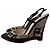 Sandali con zeppa Miu Miu stampa serpente Big Nero Roccia Wedge 37.5 Beige Stampa python