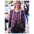 RARE CHANEL 08P RUNWAY BLUE RED GOLD CC MULTI CHAINS TWEED JACKET FR 44 Vermelho Azul Multicor Dourado Azul marinho Gold hardware - vista 7