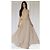Autre Marque Sehnsucht Atelier Beige Chiffon Maxi-Kleid - Ansicht 5