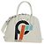 Borsa PRADA in pelle 2way Bianco Argento Auth 190398SAM - vista 13