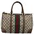 Borsa Boston GUCCI GG Supreme Web Sherry Line in PVC Beige Oro Auth 189420 D'oro - vista 13