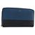 Céline CELINE Long Wallet Leder Blau Schwarz Gold Auth bs35975 Golden