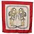 Hermès HERMES Carré 90 Seidentuch Beige Rot Authentisch 186940 - Ansicht 13