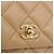 CHANEL Matelasse Hand Bag Lamb Skin Beige Gold CC Auth ka5163V D'oro - vista 20