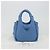 Borsa PRADA in pelle 2way Blu Argento Auth 191476SM - vista 12