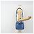 Borsa PRADA in pelle 2way Blu Argento Auth 191476SM - vista 25