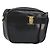Borsa a Spalla Salvatore Ferragamo Vala Pelle Nera Oro Auth BA13992 Nero D'oro
