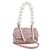 Borsa a Spalla con Catena CHANEL Tweed 2way Pink Gold CC Auth 191647SAM Rosa D'oro