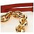 Borsa a tracolla BOTTEGA VENETA Mount Chain in pelle 2way Arancione Oro Auth 190620V - vista 14