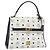 Borsa a mano MCM Vicetos Logogram in PVC e pelle bianco e oro Auth 191298 D'oro