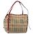 Borsa a tracolla BURBERRY Nova Check PVC Beige Oro Auth mr2695 D'oro