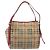 Borsa a tracolla BURBERRY Nova Check PVC Beige Oro Auth mr2695 D'oro - vista 13