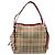 Borsa a tracolla BURBERRY Nova Check PVC Beige Oro Auth mr2695 D'oro - vista 2
