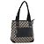 Borsa Tote GUCCI GG Canvas Nera 019 0402 Auth ka5189 Nero