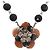 Collana Miu Miu Metal Black Silver Auth BA14047A Nero Argento