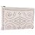 Clutch PRADA in pelle bianco e argento Auth BA13824V