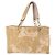 Borsa Tote con tracolla a catena CHANEL in Raffia Beige Oro CC Auth 191448V D'oro - vista 13