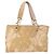 Borsa Tote con tracolla a catena CHANEL in Raffia Beige Oro CC Auth 191448V D'oro - vista 2