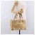 Borsa Tote con tracolla a catena CHANEL in Raffia Beige Oro CC Auth 191448V D'oro - vista 22