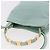 Borsa Salvatore Ferragamo Vala Canvas 2way Verde Oro Auth 191655A D'oro - vista 6