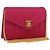 Borsa a tracolla CHANEL V Stitched Chain in raso Rosa e Oro CC Autentica 186601 D'oro