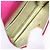 Borsa a tracolla CHANEL V Stitched Chain in raso Rosa e Oro CC Autentica 186601 D'oro - vista 11