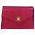 Borsa a tracolla CHANEL V Stitched Chain in raso Rosa e Oro CC Autentica 186601 D'oro - vista 13