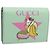 GUCCI Bananya Cartera Compacta de Cuero Verde Menta 701009 Auth 191625M