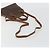 Céline Borsa a Mano CELINE Macadam Canvas PVC Pelle 2way Marrone Oro Auth gh2206 D'oro - vista 9