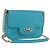 Borsa a tracolla Salvatore Ferragamo Gancini in catena di pelle blu e oro Auth 191493A D'oro Turchese