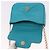 Borsa a tracolla Salvatore Ferragamo Gancini in catena di pelle blu e oro Auth 191493A D'oro Turchese - vista 10