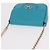 Borsa a tracolla Salvatore Ferragamo Gancini in catena di pelle blu e oro Auth 191493A D'oro Turchese - vista 6