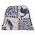 Borsa a coulisse LOEWE William De Morgan Canvas Blue Auth BA14014M - vista 13