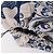 Borsa a coulisse LOEWE William De Morgan Canvas Blue Auth BA14014M - vista 6