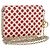 Portafoglio con catena Christian Dior in pelle rosso oro Auth 190495M D'oro