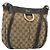 Borsa a Spalla GUCCI GG Canvas Beige Oro 203257 Auth mr2643 D'oro
